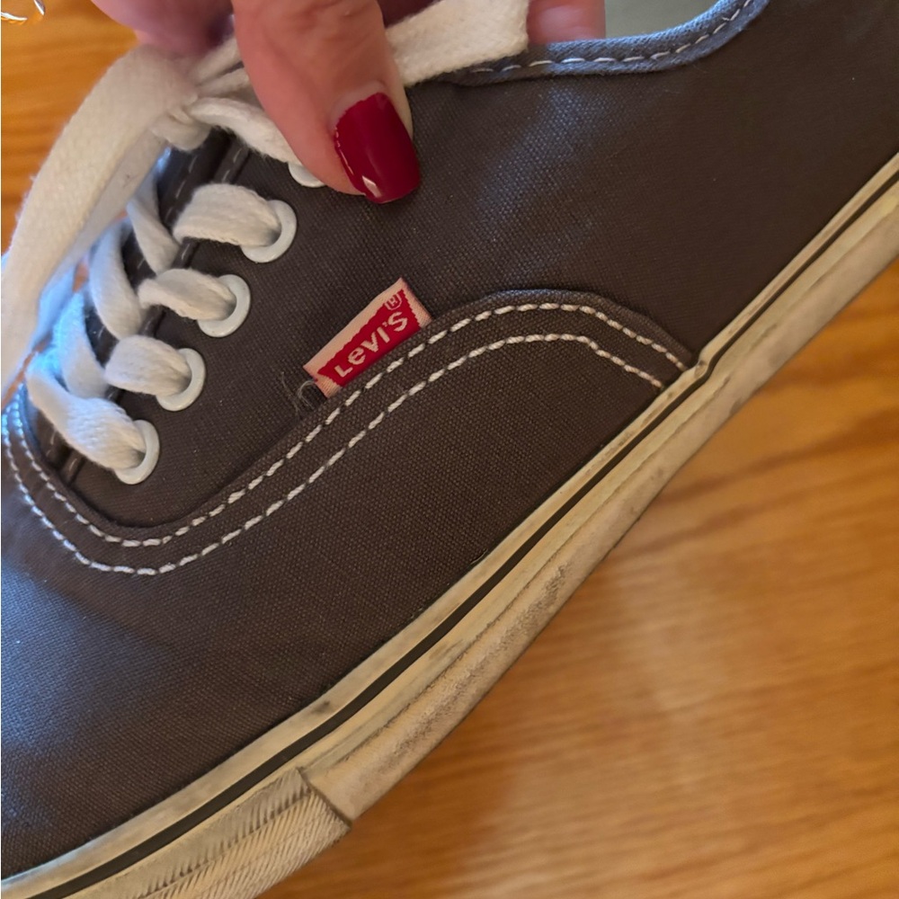Levi's Charcoal Canvas Shoes